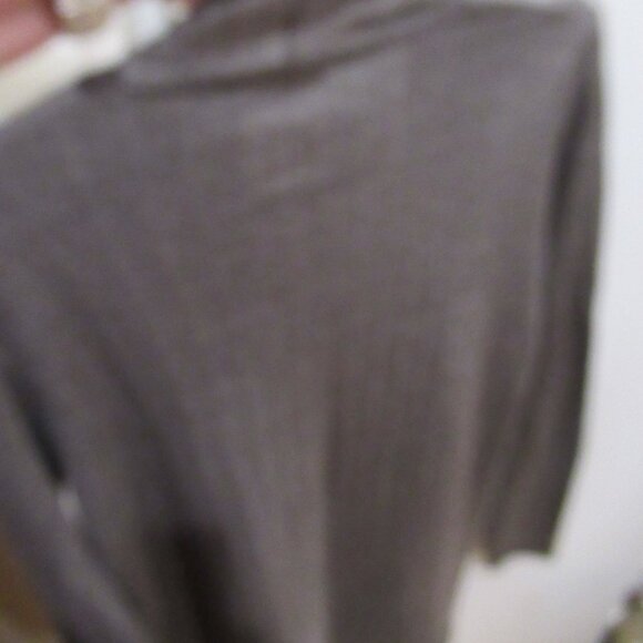 Forte Cashmere taupe knit cardigan merino silk blend L - Picture 3 of 4